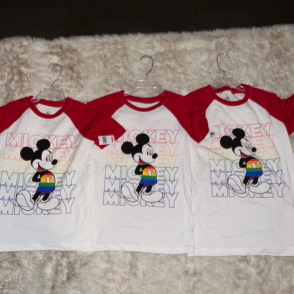 Minnie rainbow youth shirts